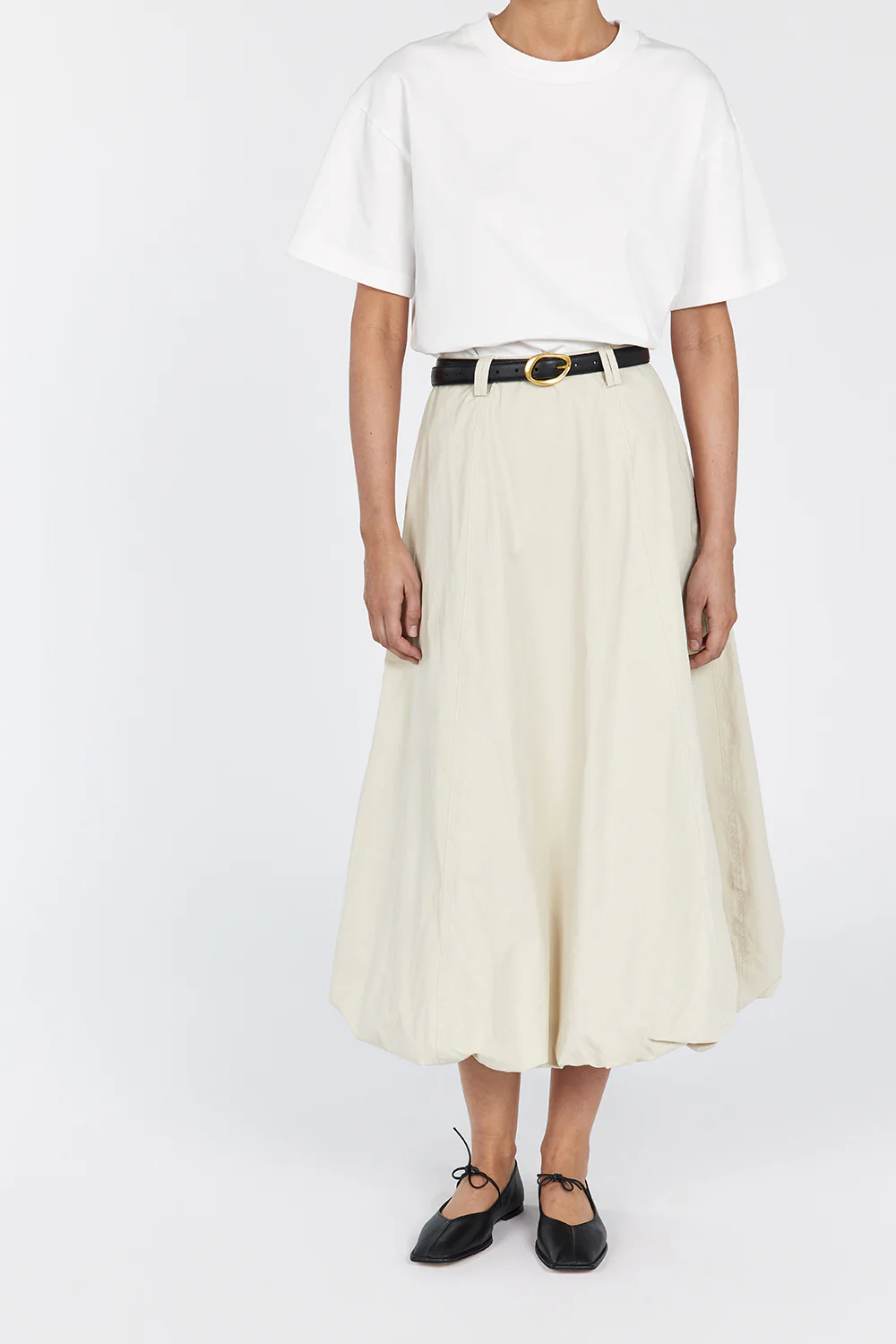 RICKIE STONE COTTON MIDI SKIRT - Image 2