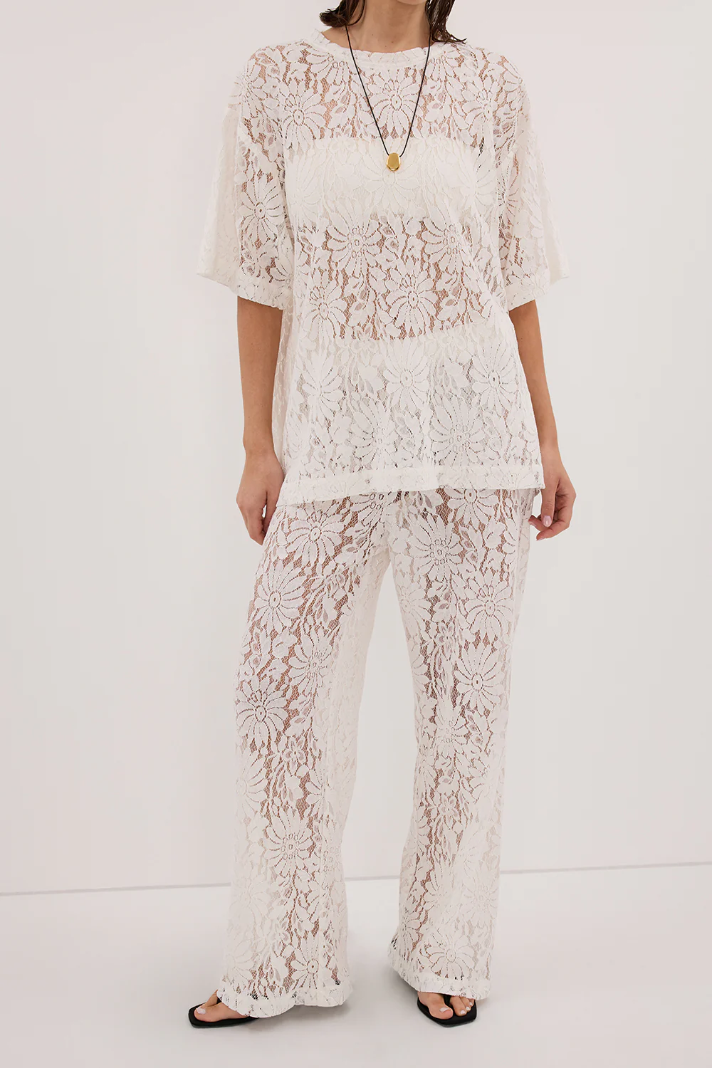 WILMA WHITE LACE PANT - Image 2