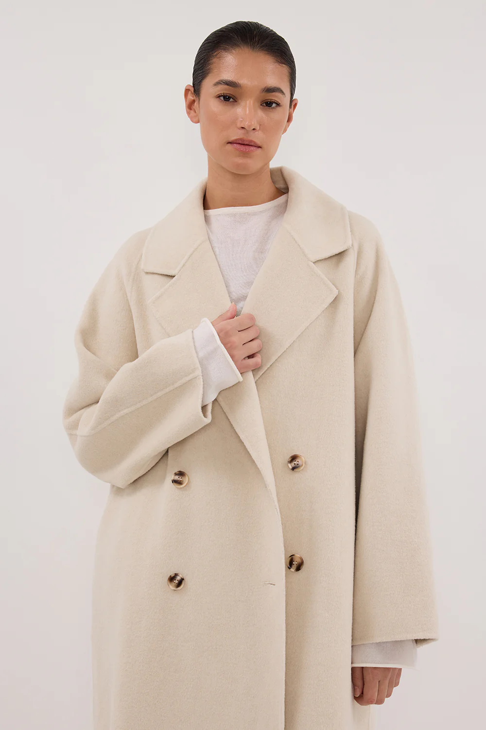 YORK BONE OVERSIZED WOOL COAT - Image 2