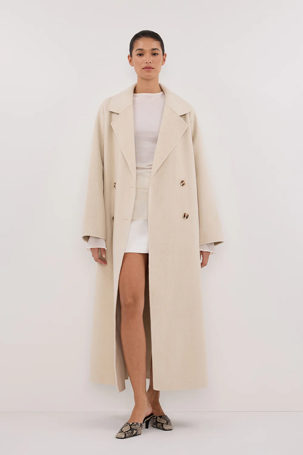 YORK BONE OVERSIZED WOOL COAT - Image 6